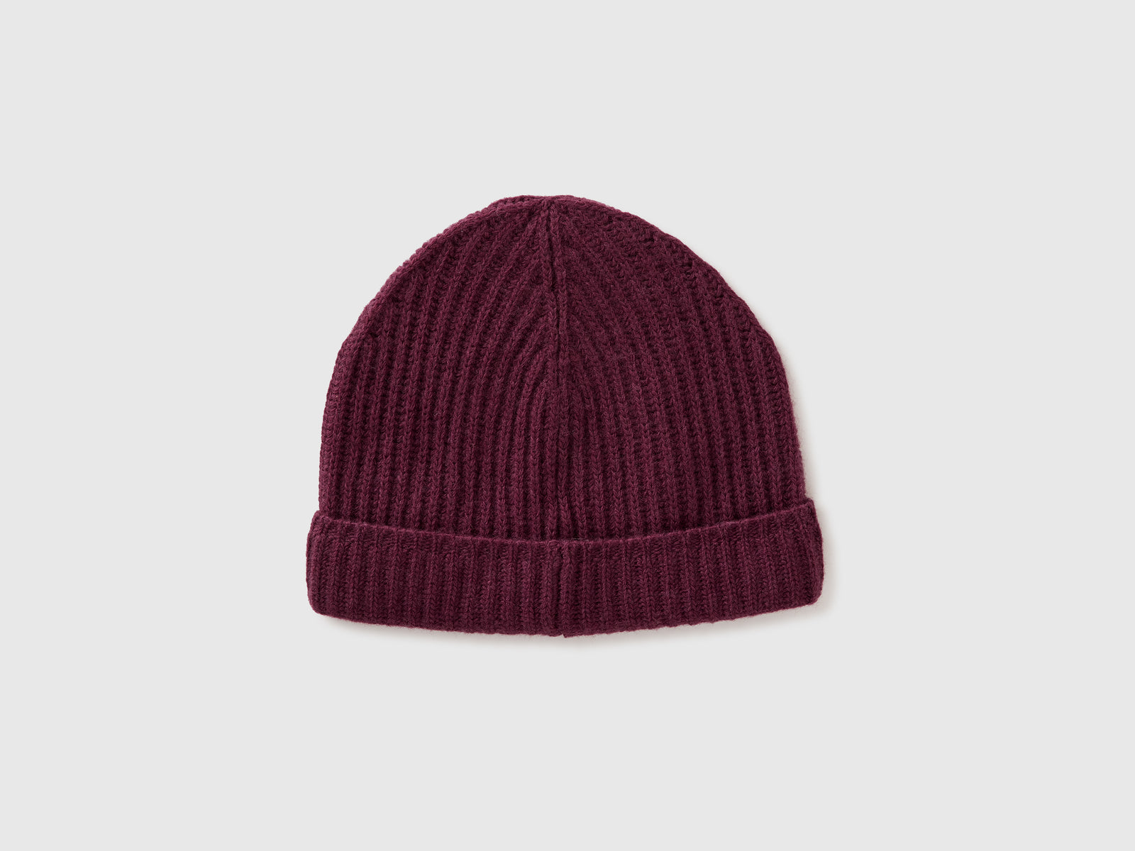 Berretto in pura lana vergine da uomo bordeaux 2 | Benetton Outlet
