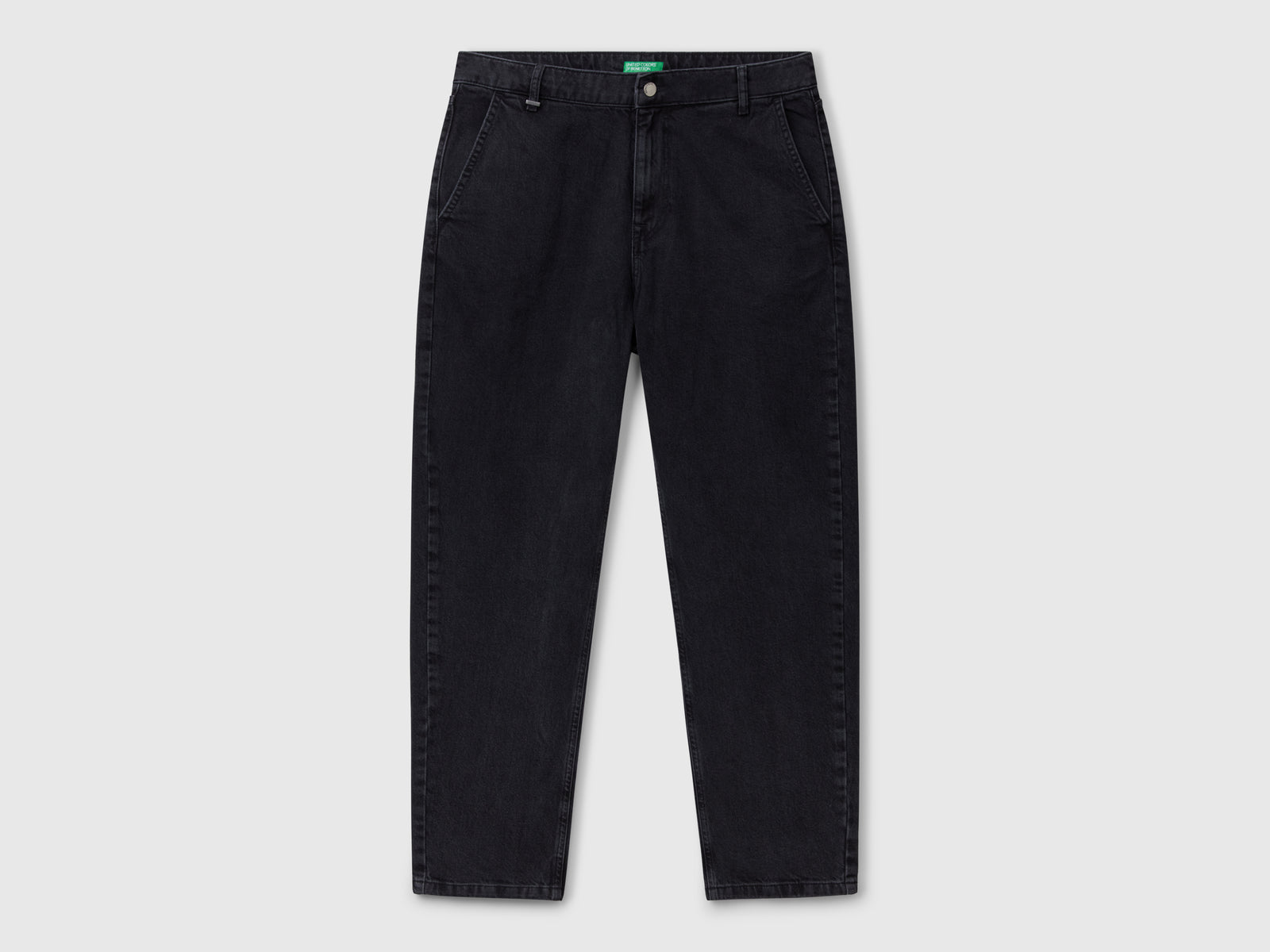 Jeans chino regular fit da uomo nero | Benetton Outlet