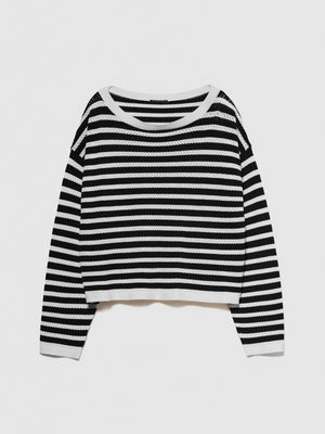 Maglia a righe bicolor