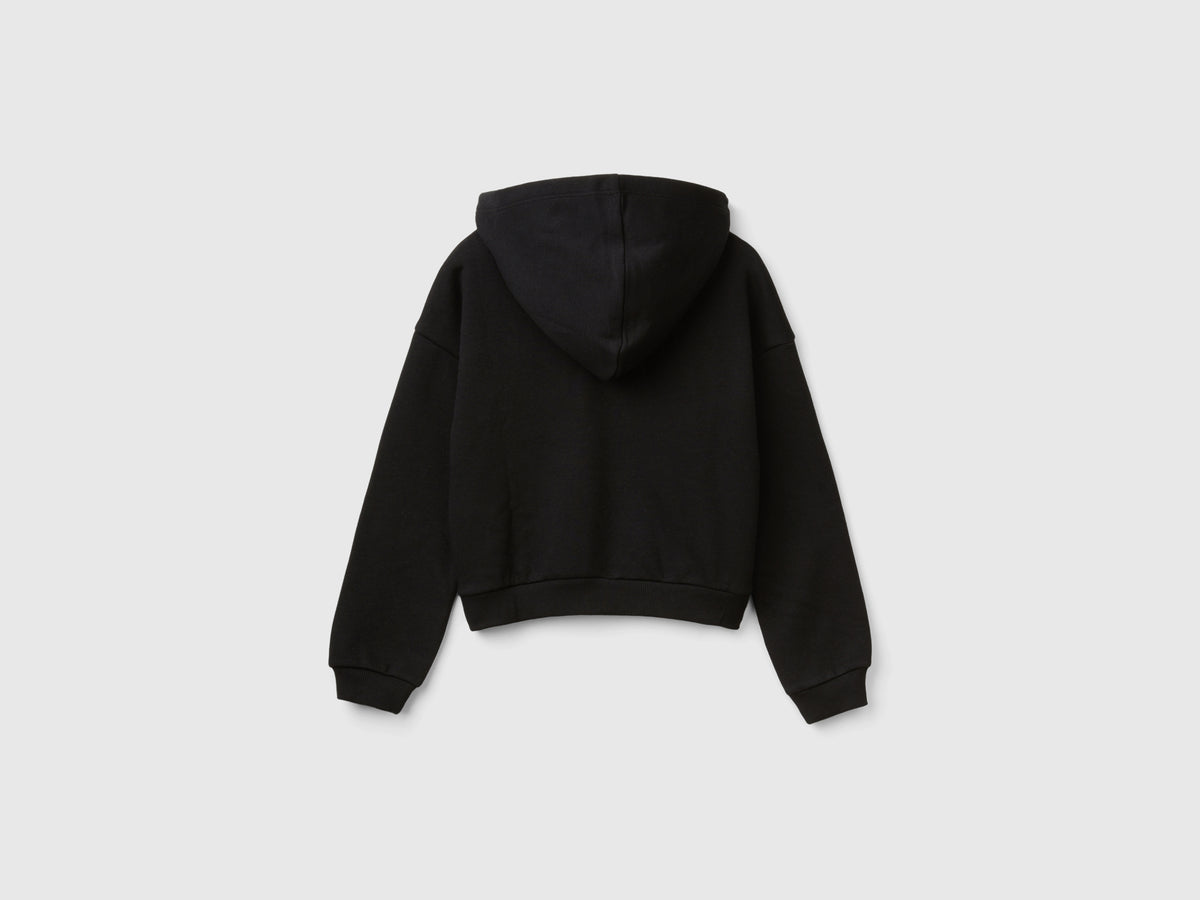 Felpa con cappuccio e paillettes