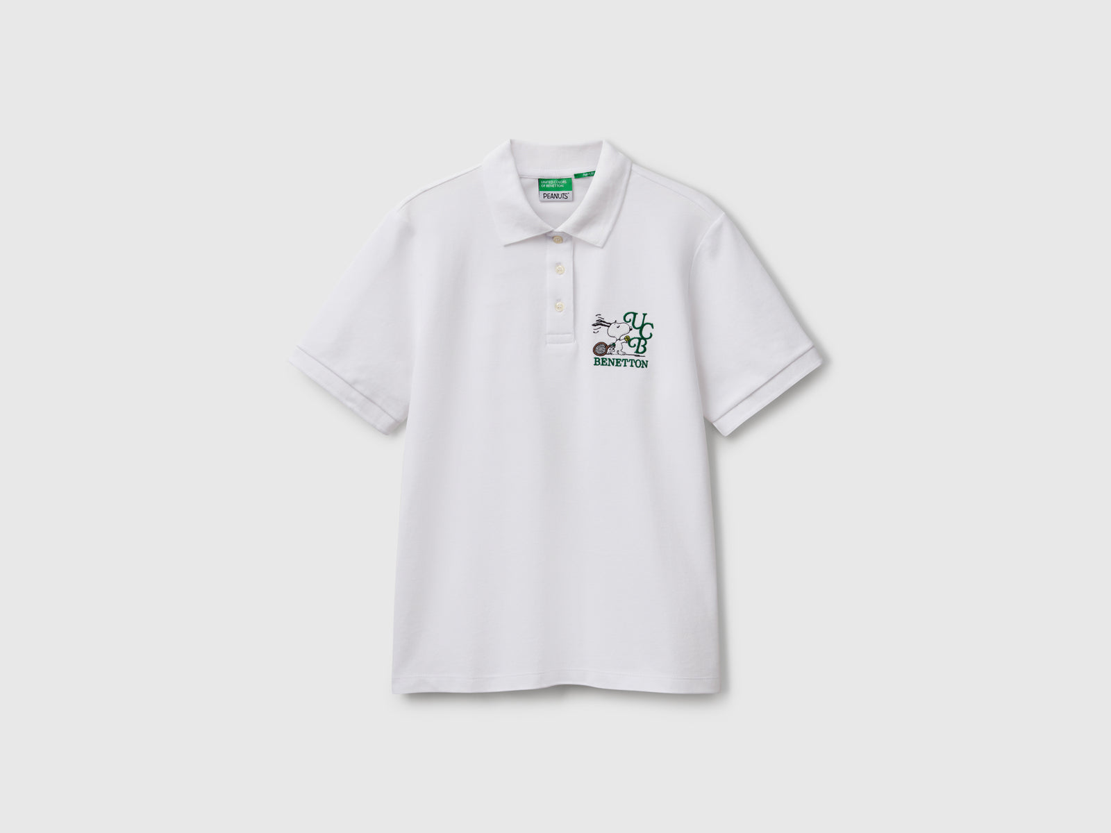Polo regular fit Snoopy ©Peanuts da donna bianco | Benetton Outlet