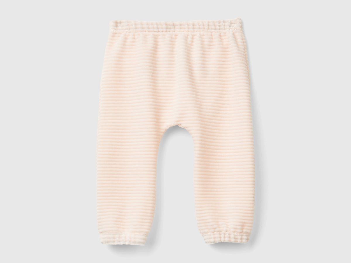 Pantaloni in ciniglia con ricamo