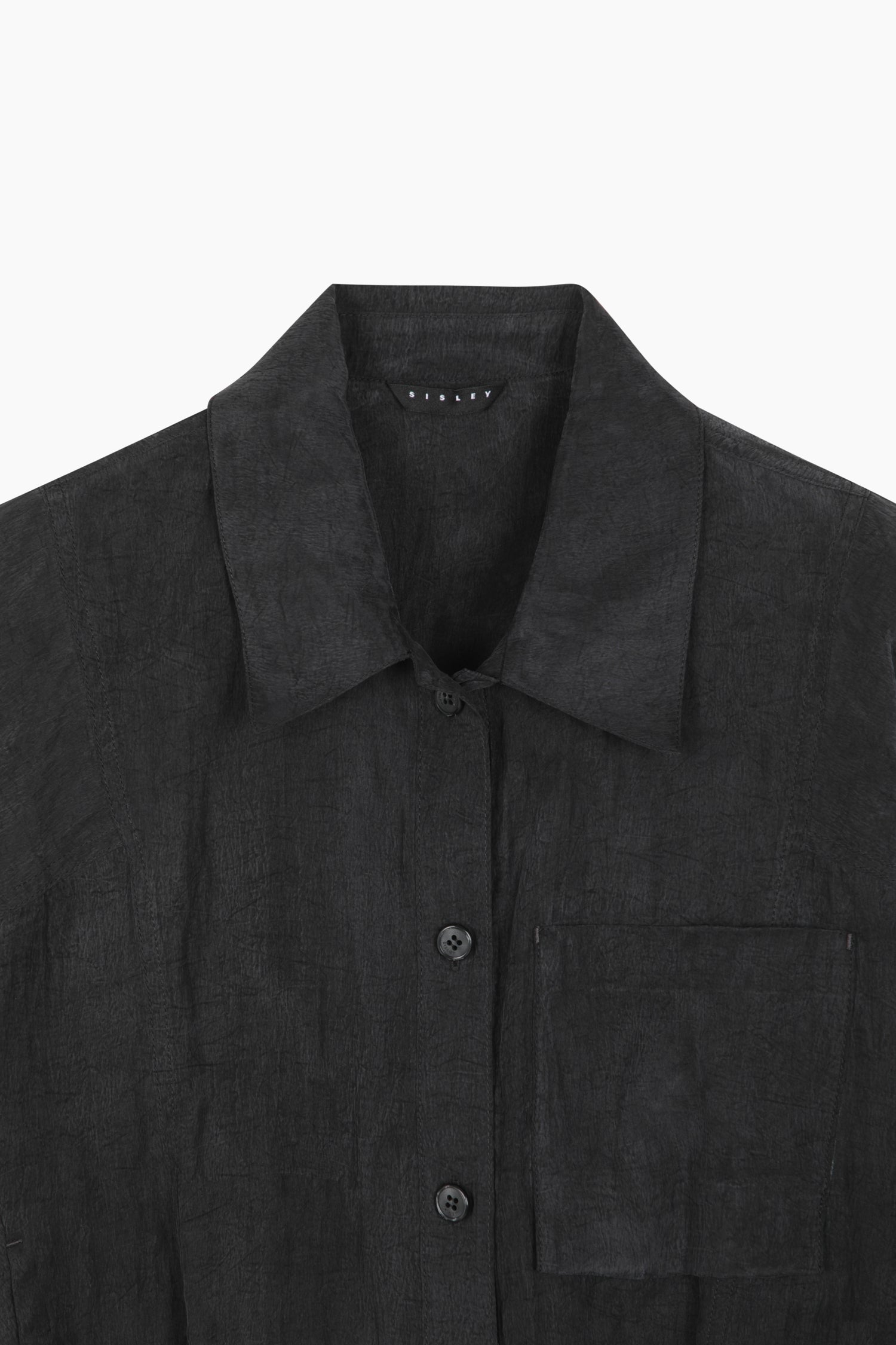 Giacca a camicia in tessuto fluida da donna marrone scuro 3 | Sisley Outlet