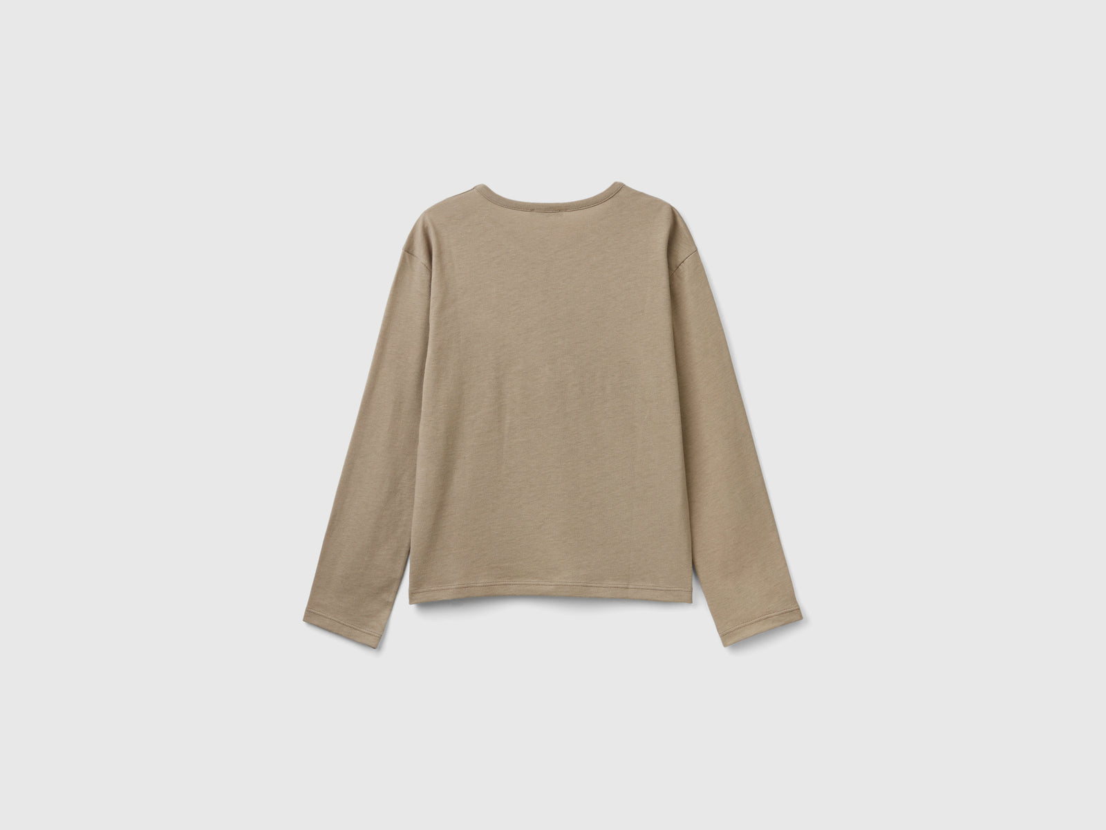 Maglietta con stampa slogan da bambina tortora 2 | Benetton Outlet