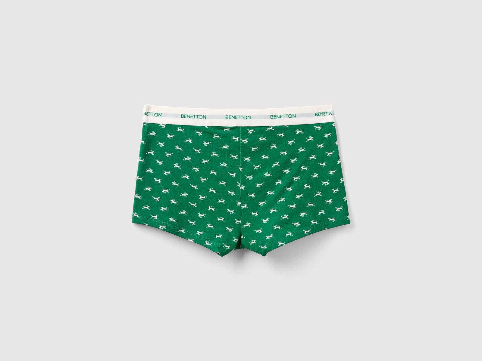 Boxer con stampa renne da uomo verde 2 | Benetton Outlet