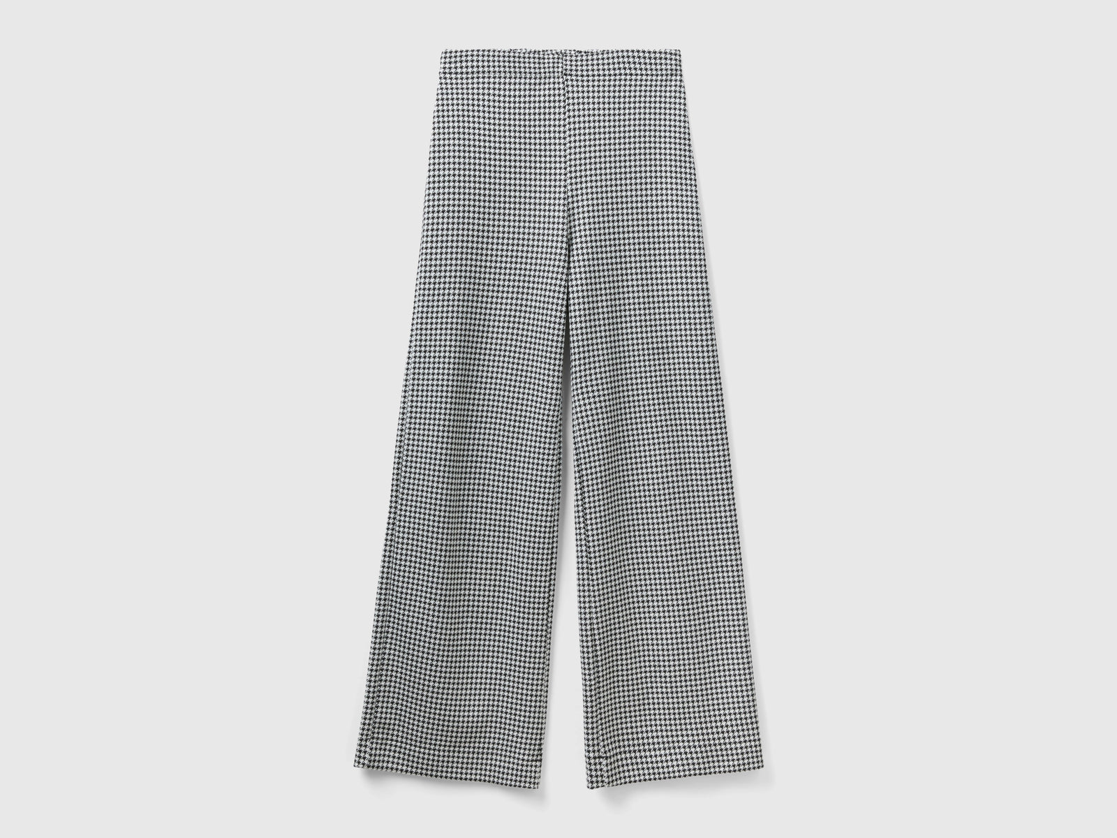 Pantaloni palazzo pied de poule da donna multi-color | Benetton Outlet