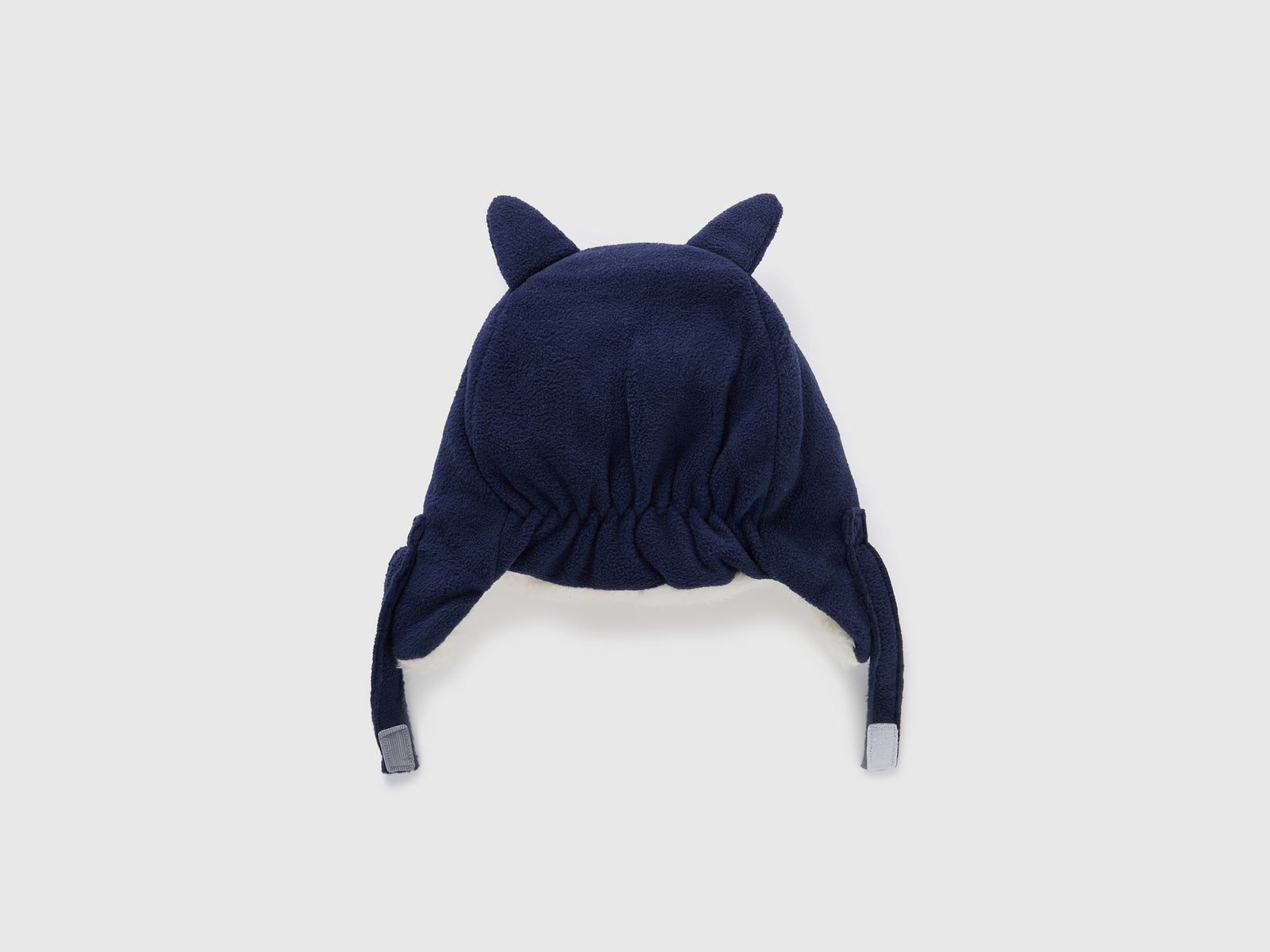 Cappello con paraorecchie in pile da neonato blu scuro 2 | Benetton Outlet