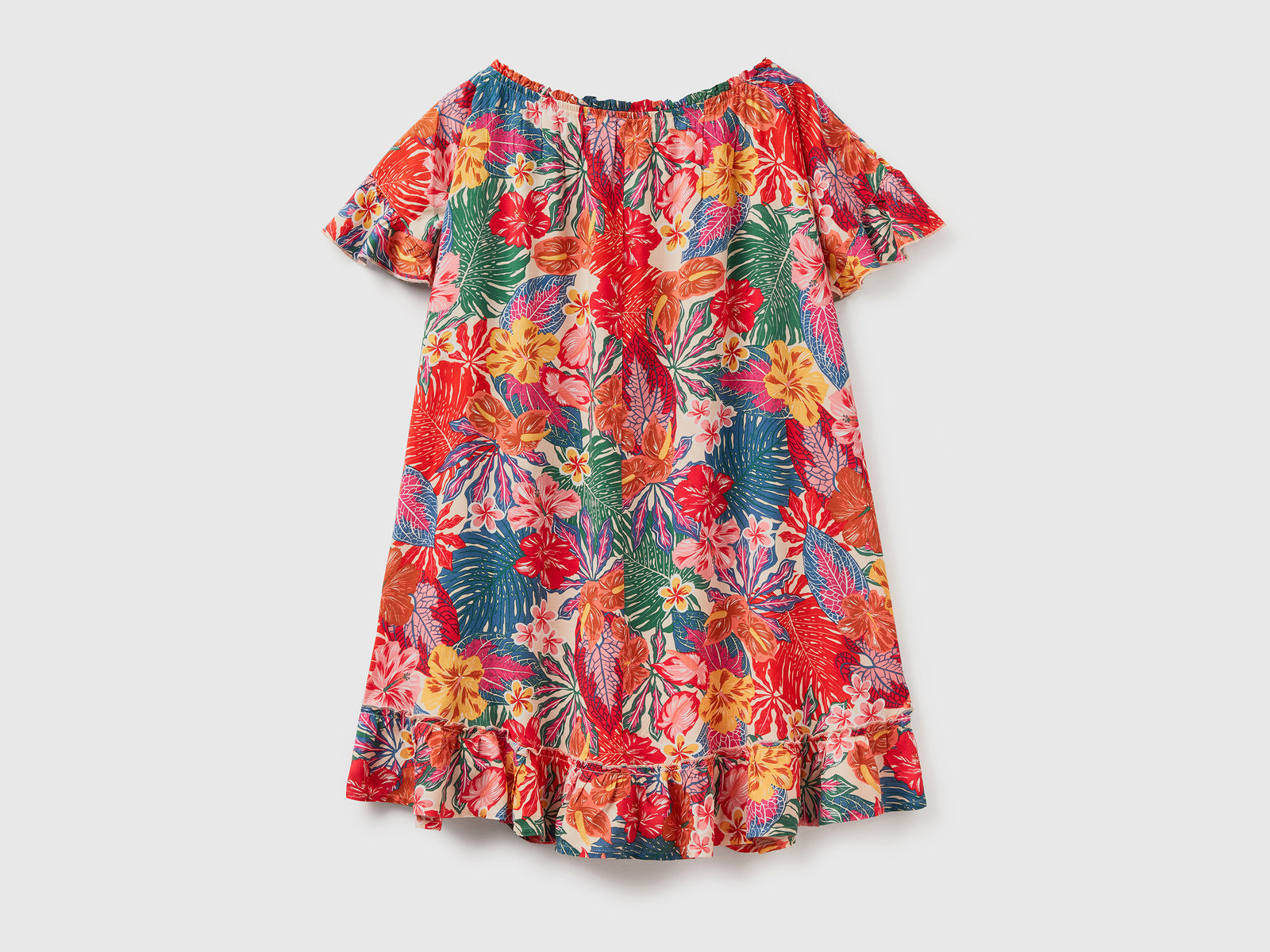 Abito copricostume modello kaftano in tessuto fluido da donna multi-color 2 | Benetton Outlet