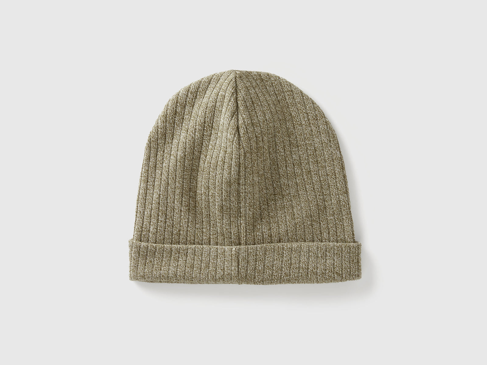 Cappello in misto viscosa stretch da bambino verde militare 2 | Benetton Outlet