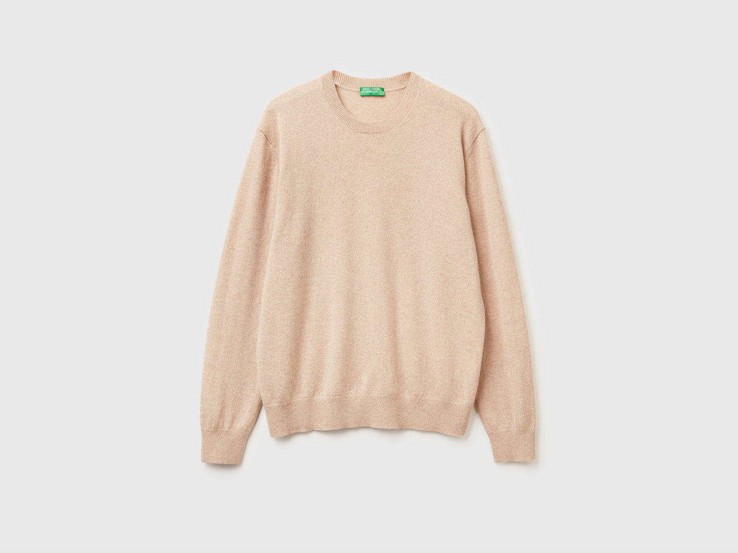 Maglia in puro cashmere da uomo beige | Benetton Outlet