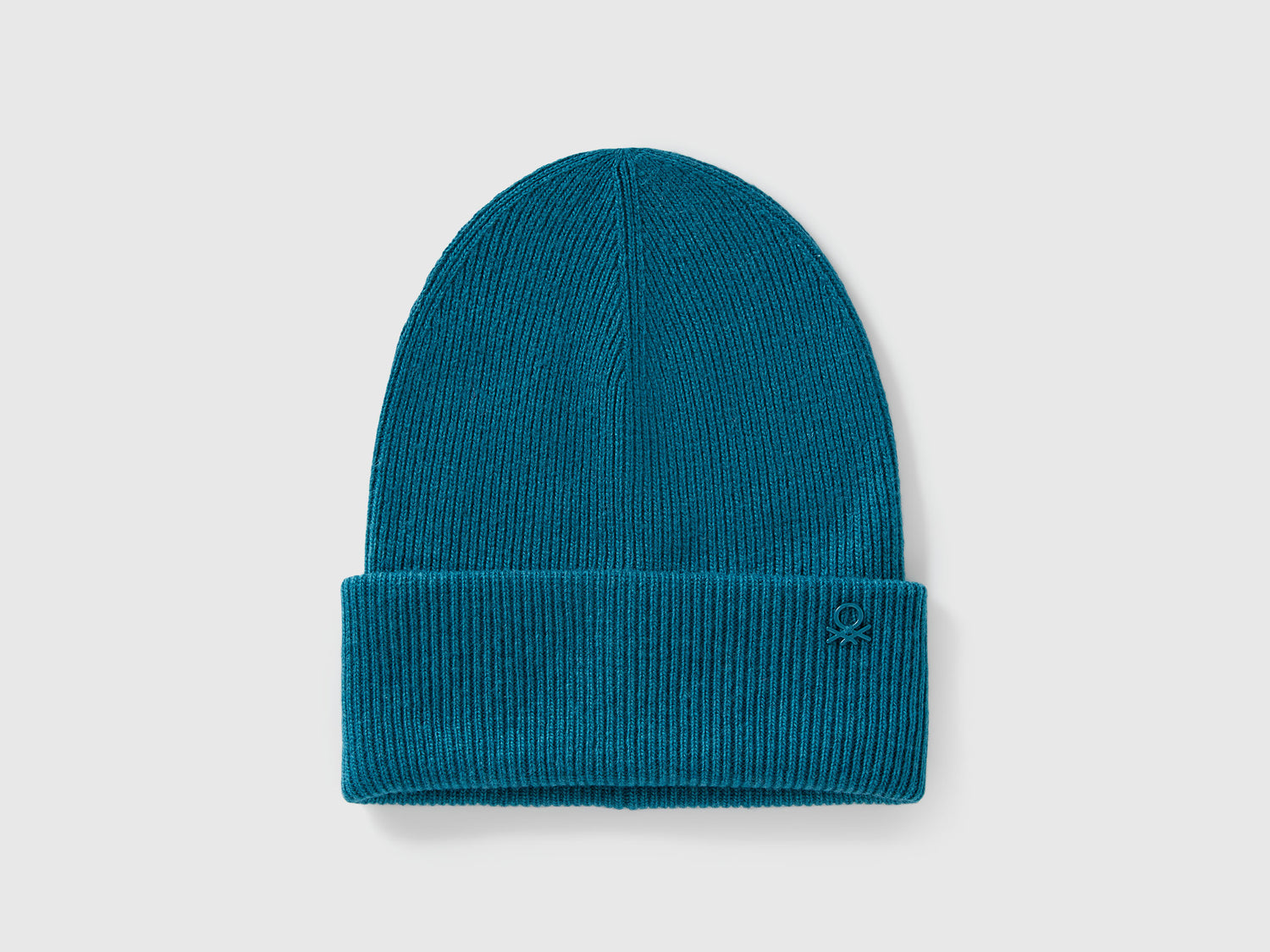 Berretto in misto lana da bambino verde ottanio | Benetton Outlet