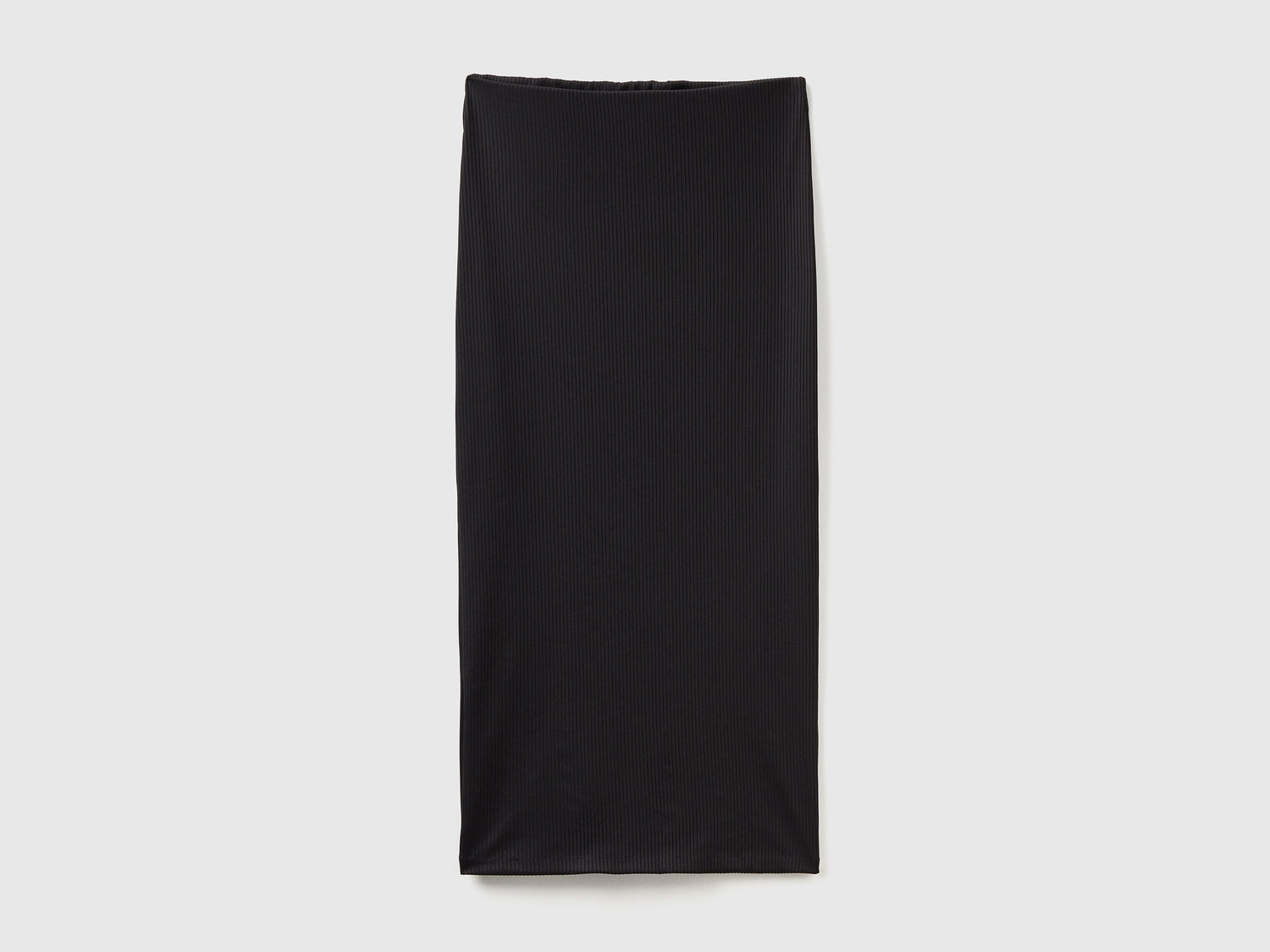 Gonna copricostume in costina elasticizzata da donna nero | Benetton Outlet