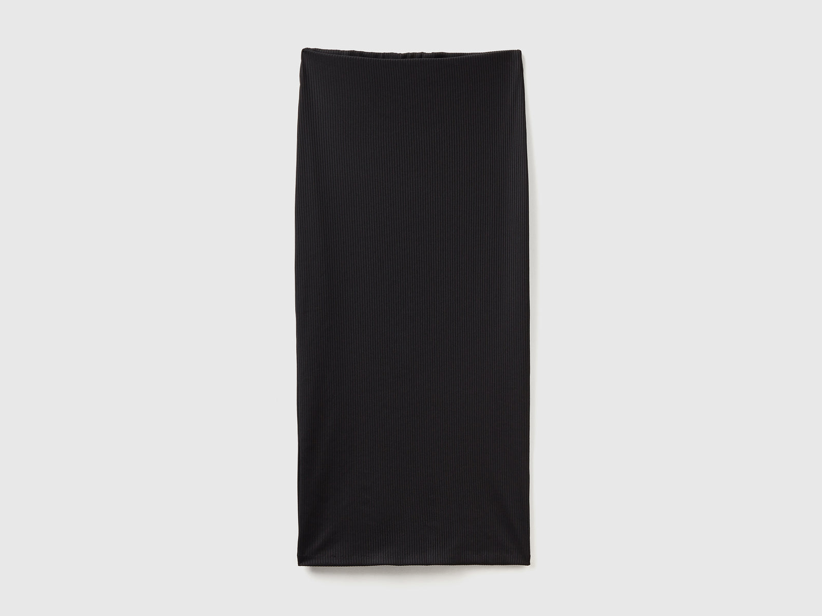 Gonna copricostume in costina elasticizzata da donna nero | Benetton Outlet