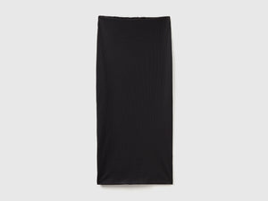 Gonna copricostume in costina elasticizzata