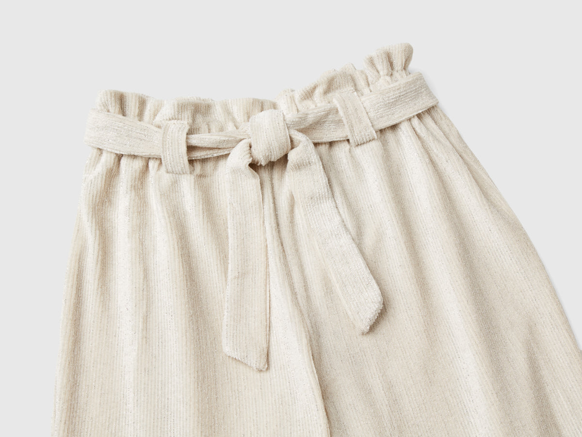 Pantaloni wide fit con lurex