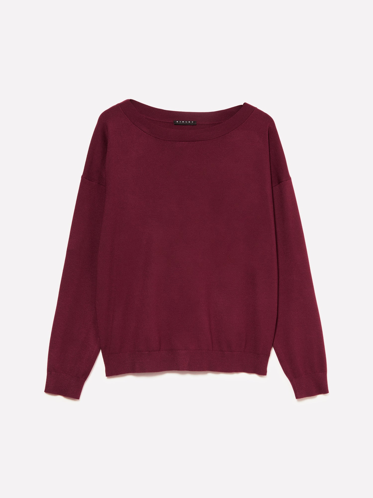Maglia con scollo a barca da donna bordeaux | Sisley Outlet