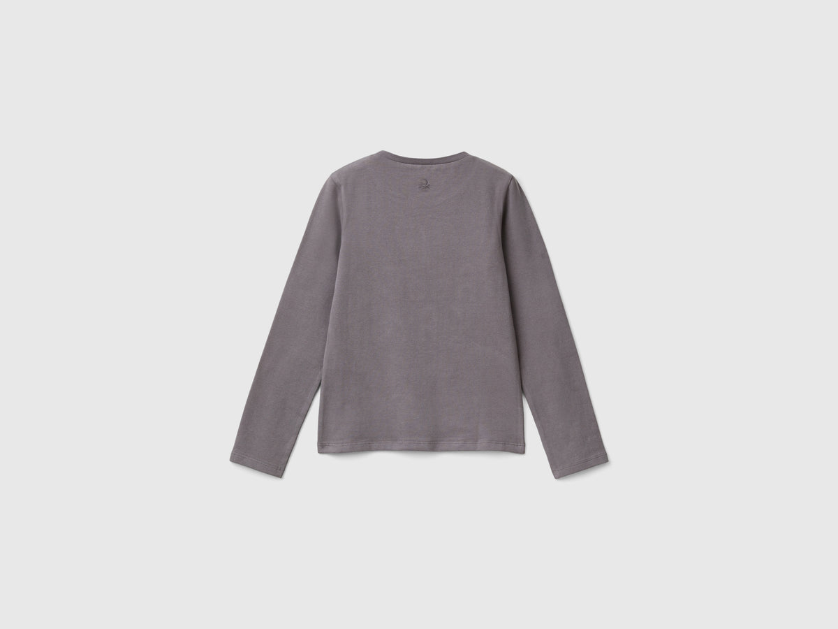 T-shirt con paillettes in cotone bio