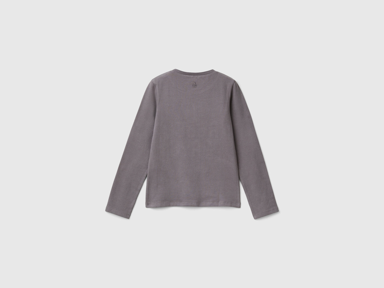 T-shirt con paillettes in cotone bio da bambina grigio scuro 2 | Benetton Outlet