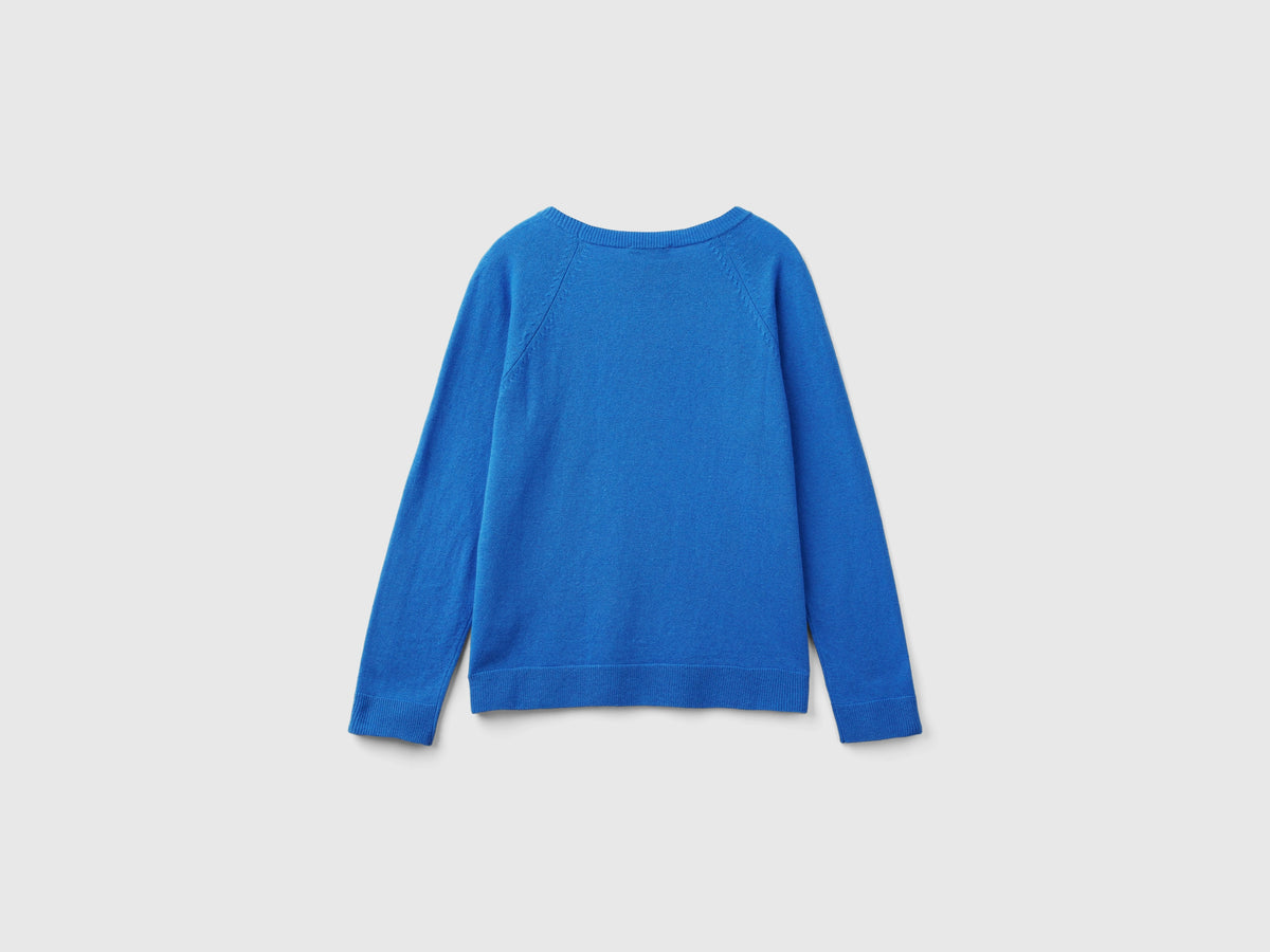 Maglia girocollo in misto lana e cashmere