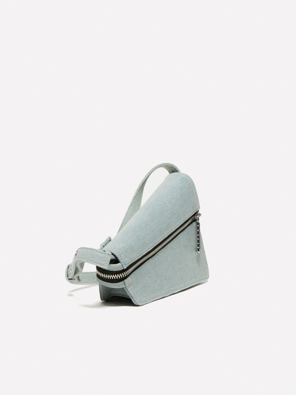 Borsa asimmetrica in denim con tracolla