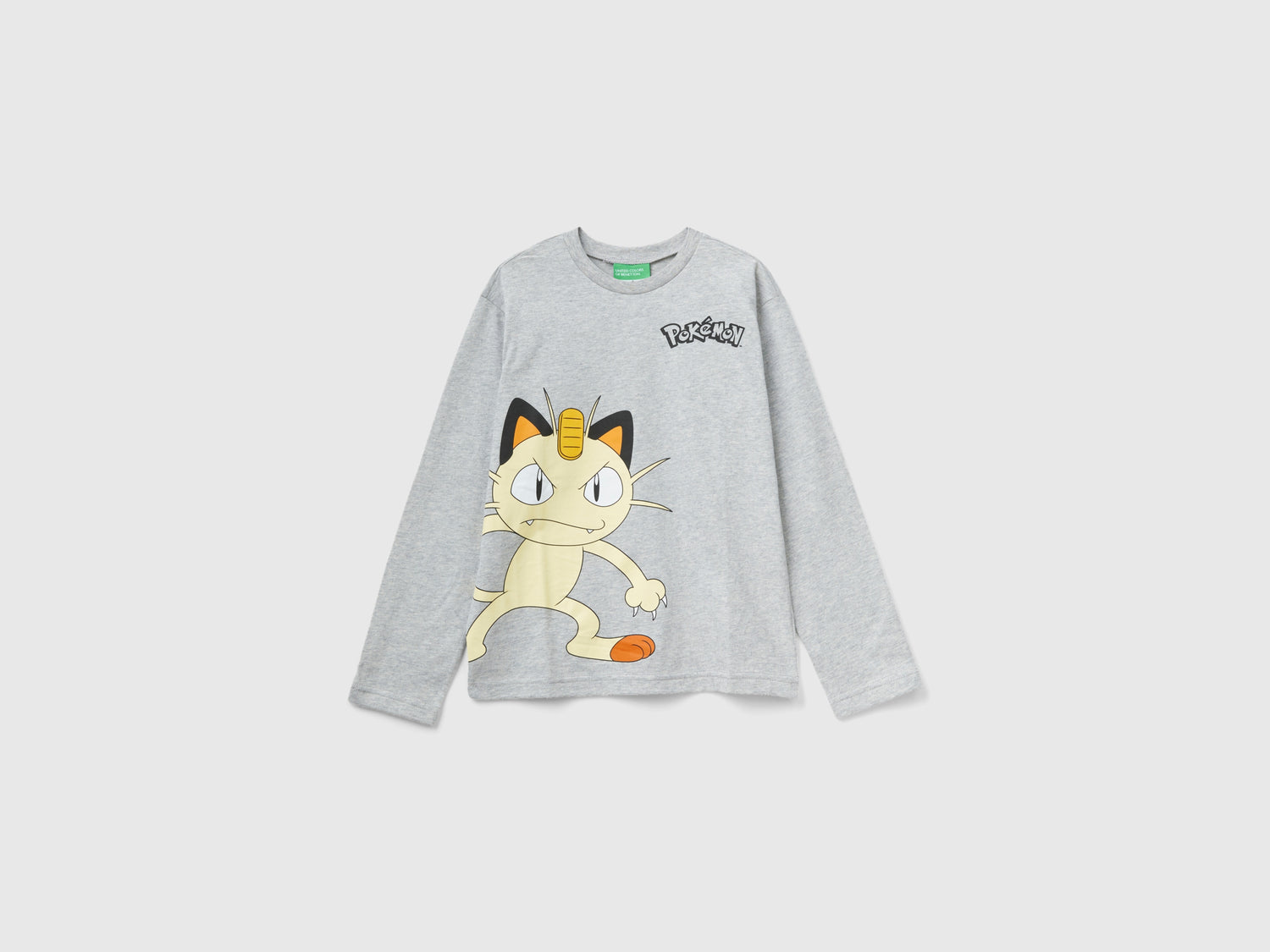 Maglietta Pokémon 100% cotone da bambino grigio chiaro | Benetton Outlet