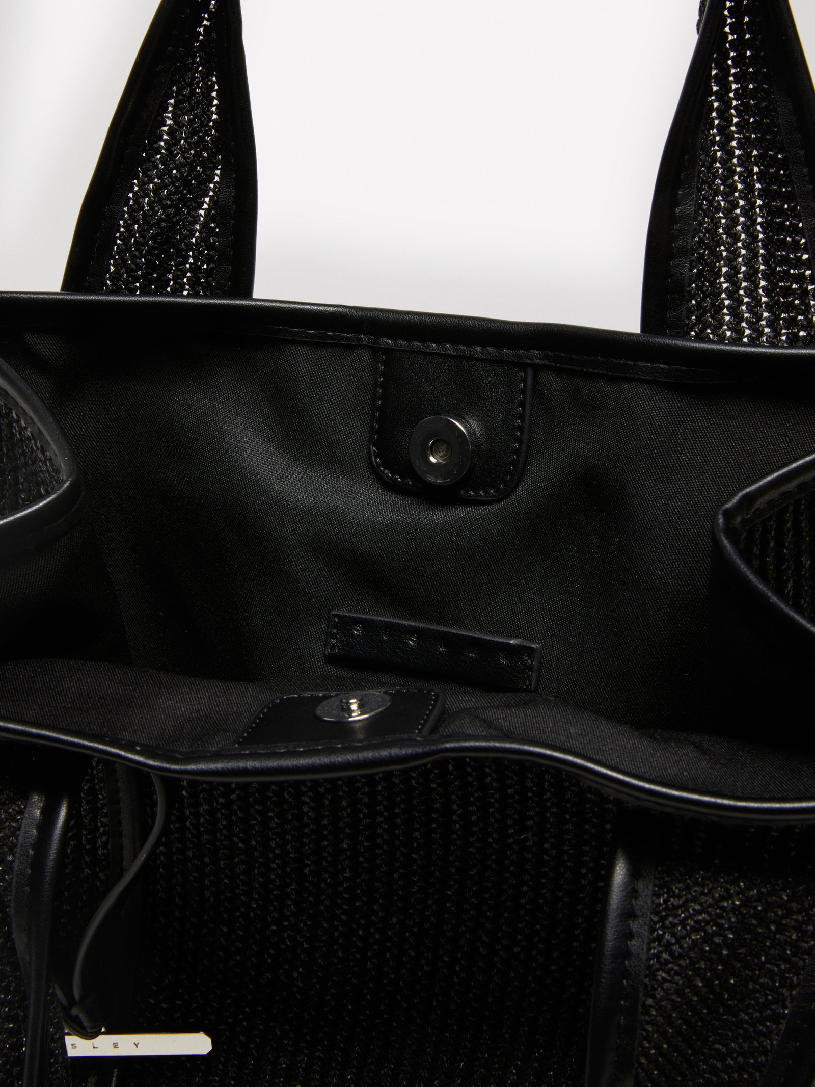 Shopper effetto paglia da donna nero 3 | Sisley Outlet