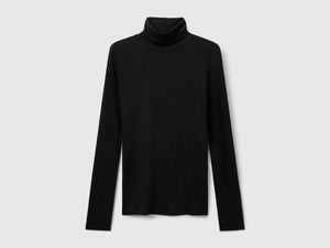 T-shirt lupetto in viscosa stretch