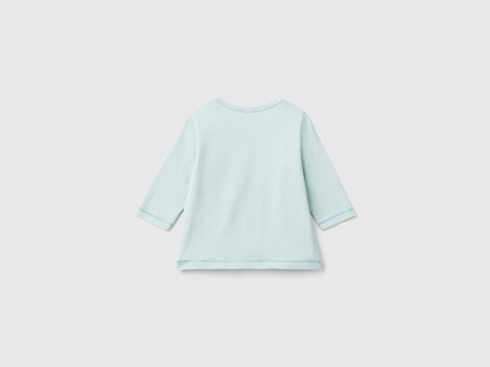 T-shirt in caldo cotone bio da neonato verde acqua 2 | Benetton Outlet