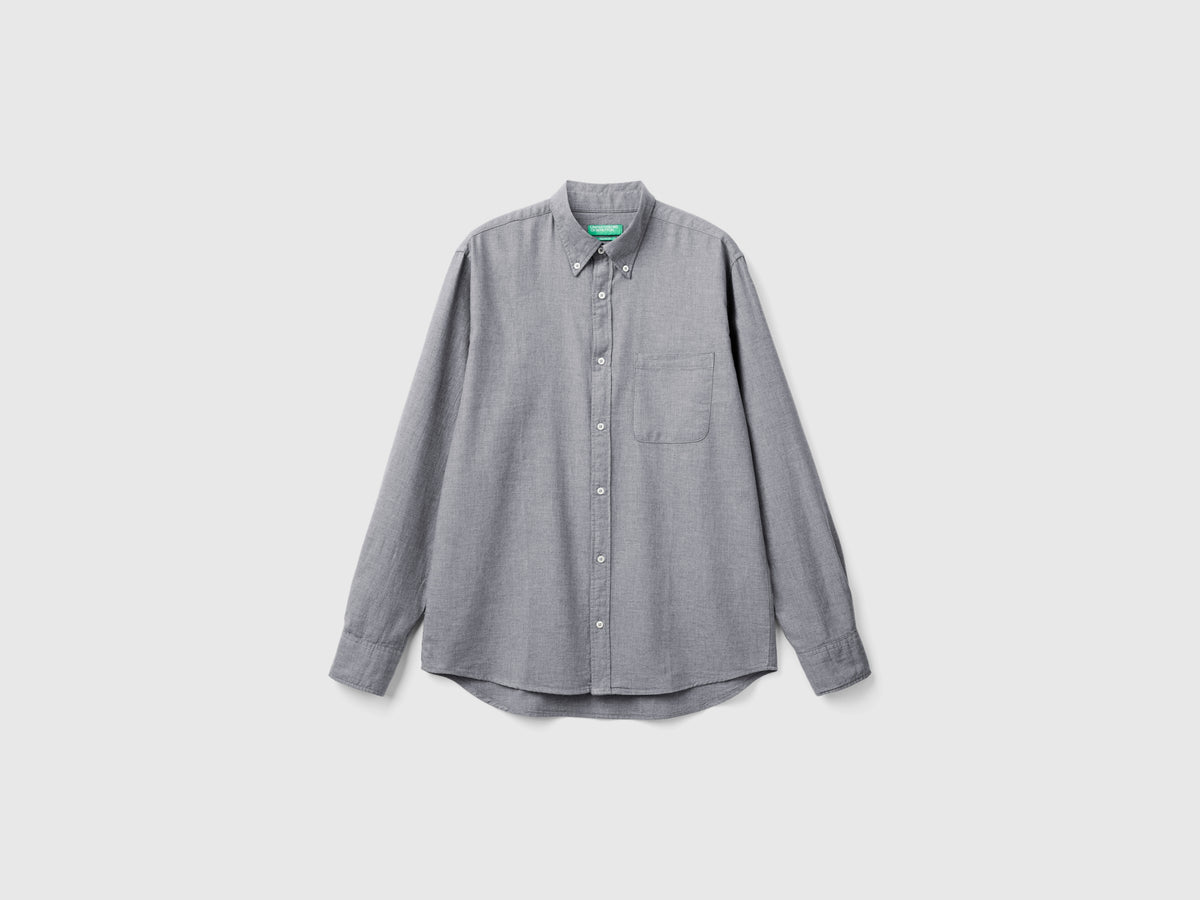 Flannel button-down shirt