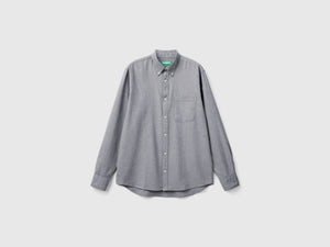 Flannel button-down shirt
