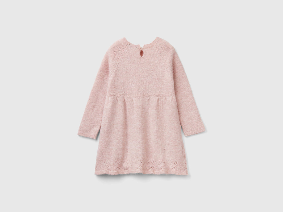 Abito in maglia con pizzo
