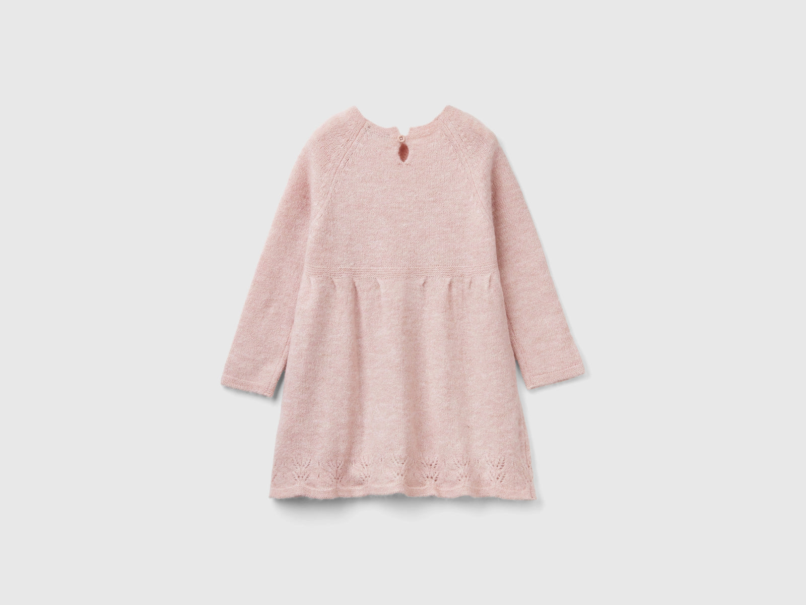 Abito in maglia con pizzo da bimba pesca 2 | Benetton Outlet