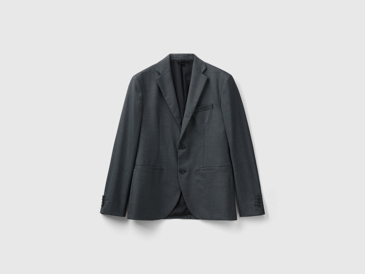 Blazer pied de poule da uomo grigio scuro | Benetton Outlet