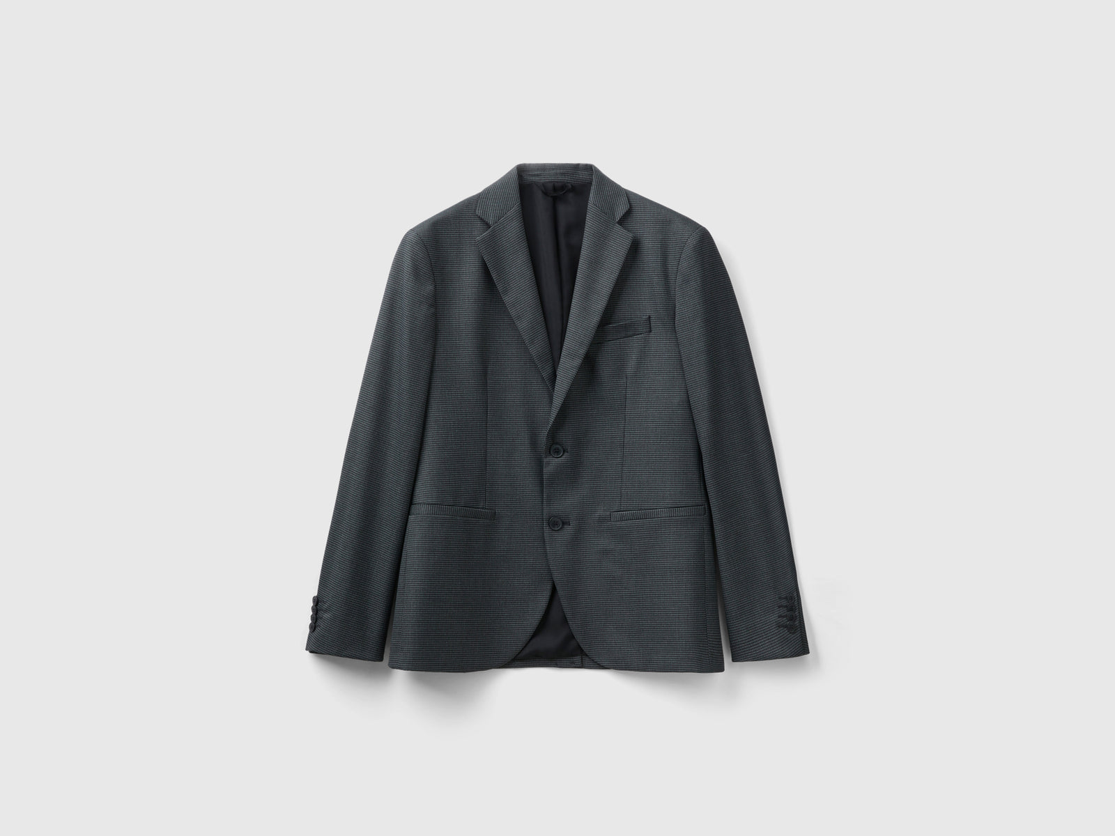 Blazer pied de poule da uomo grigio scuro | Benetton Outlet