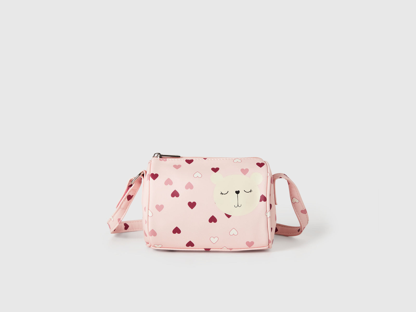 Borsa a tracolla fantasia da bimba rosa tenue | Benetton Outlet