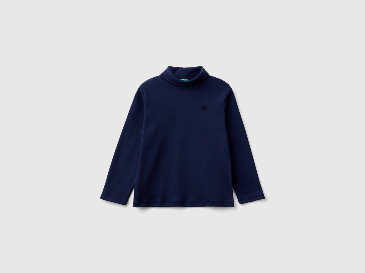 T-shirt lupetto a costine