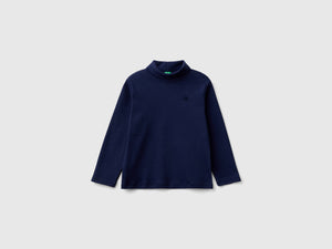 T-shirt lupetto a costine
