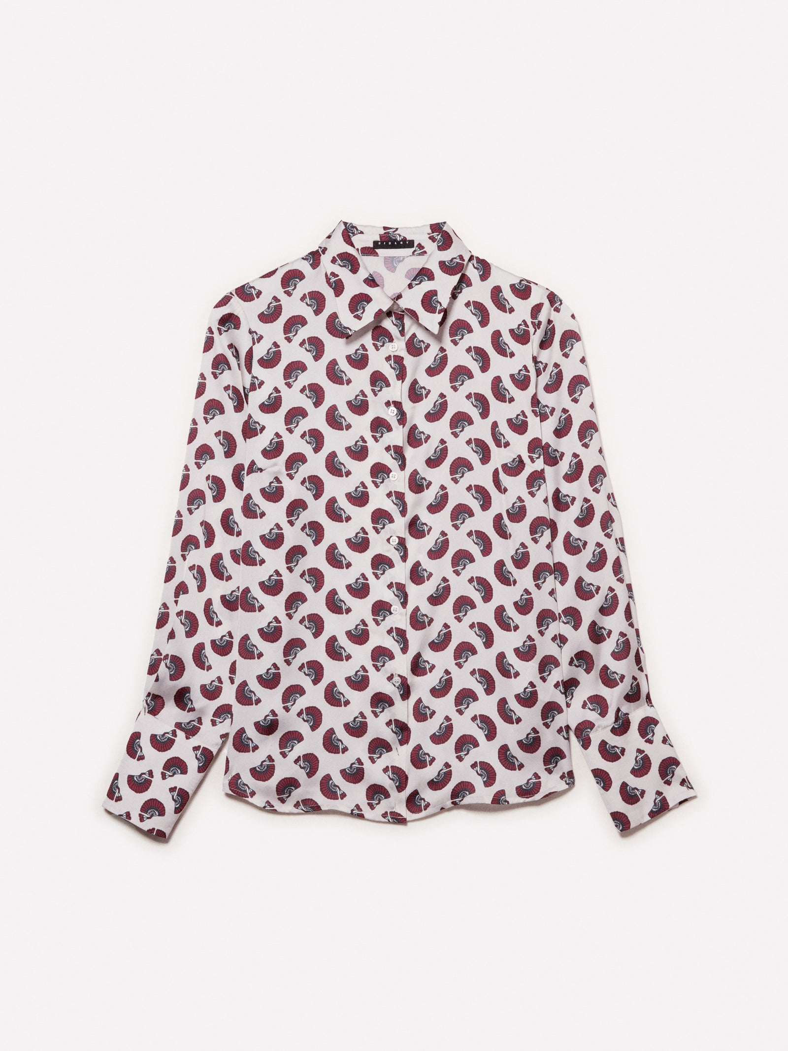 Camicia in satin stampato da donna bianco panna | Sisley Outlet