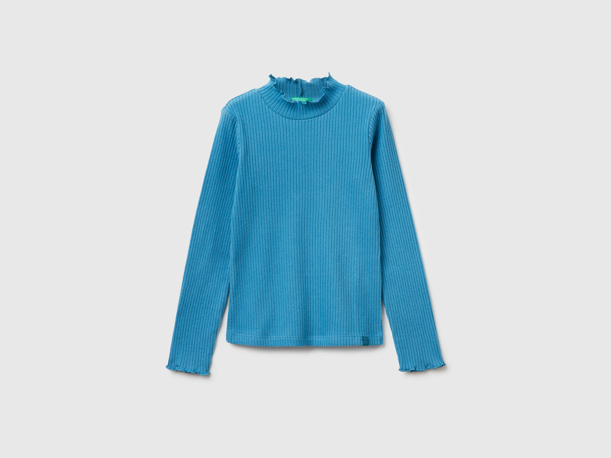 T-shirt lupetto in caldo misto cotone