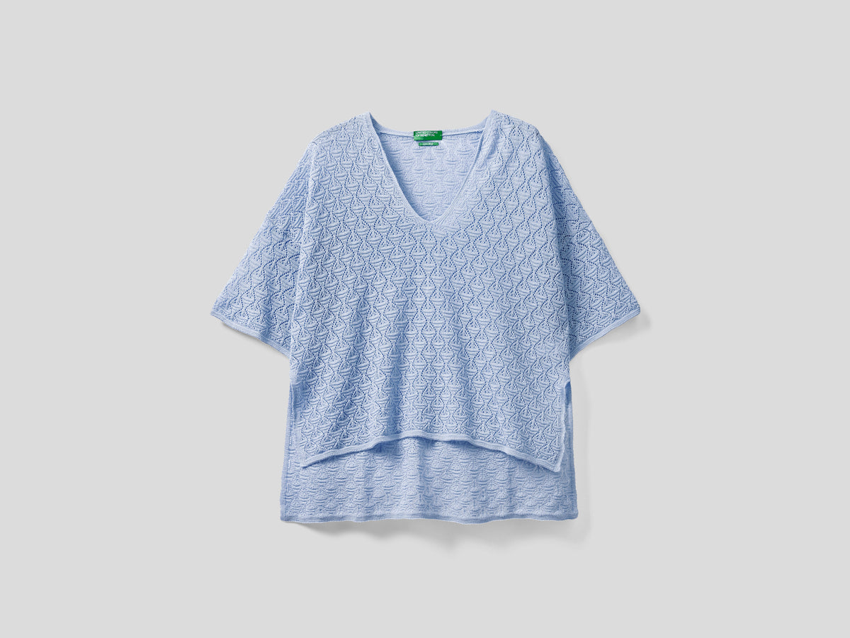 Maxi t-shirt in pizzo