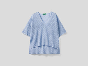Maxi t-shirt in pizzo