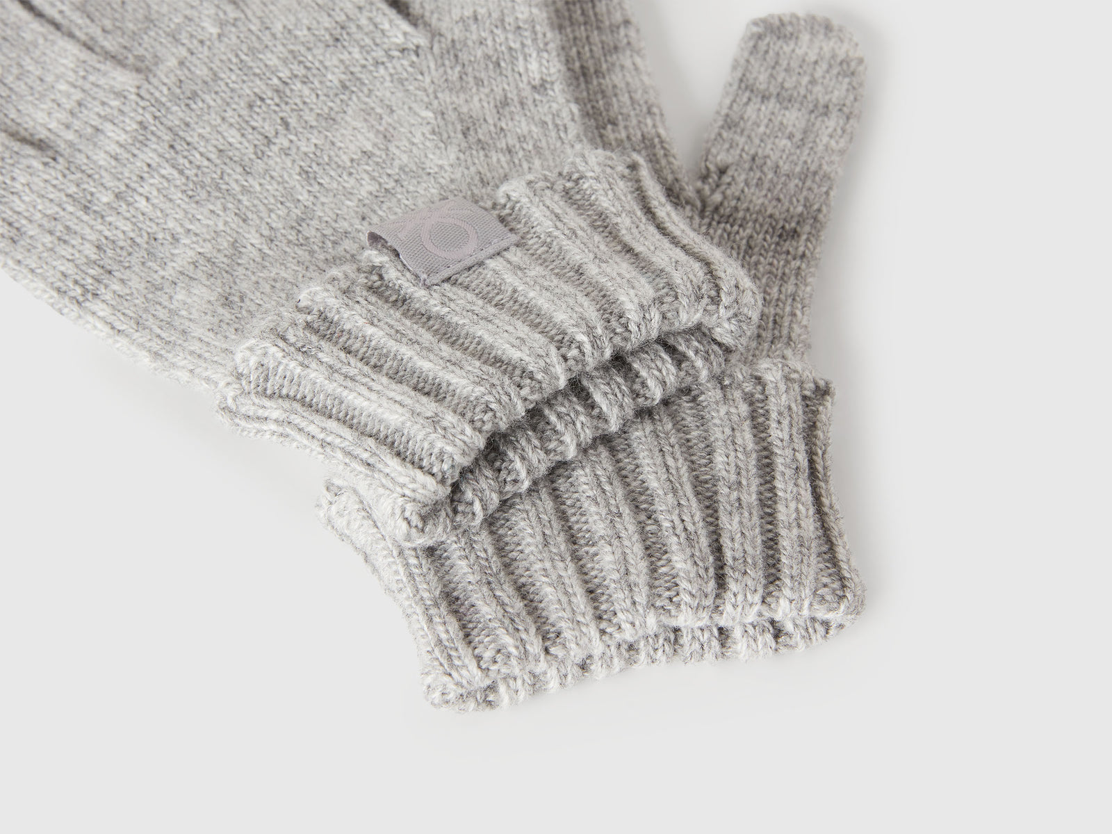 Guanti in misto lana e viscosa da bimbo grigio chiaro 3 | Benetton Outlet