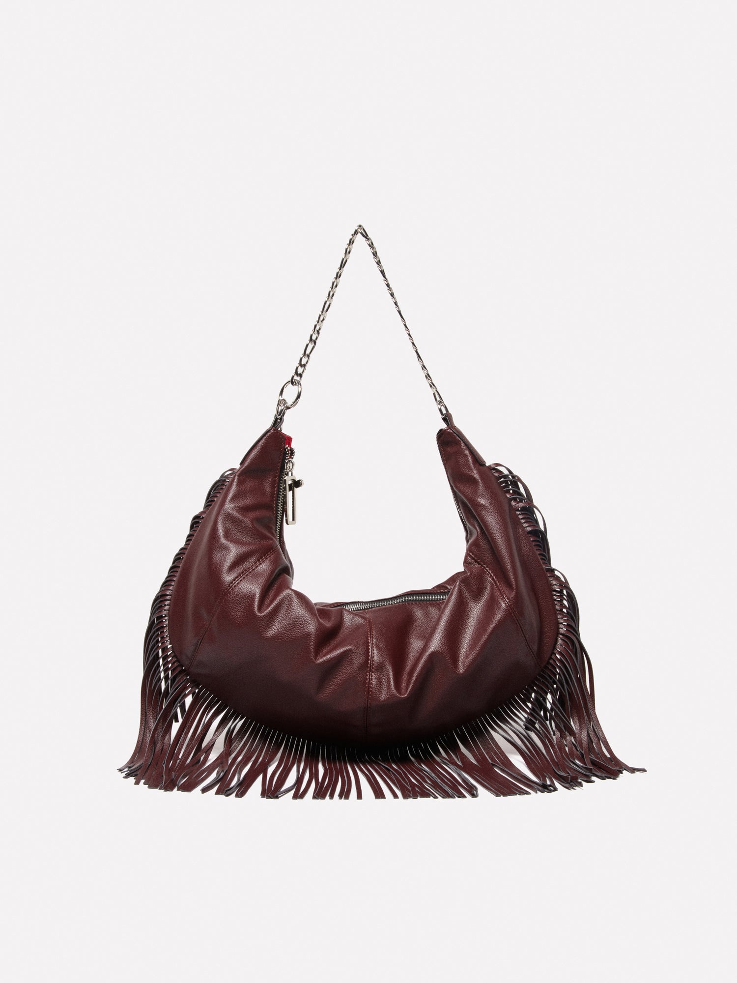 Borsa con frange da donna bordeaux | Sisley Outlet