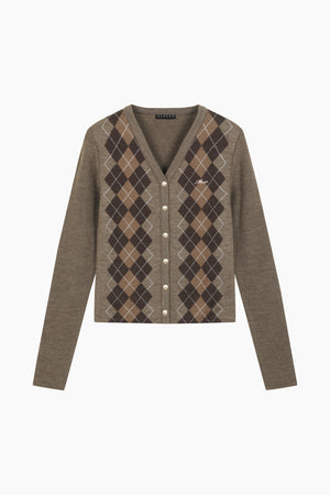 Cardigan con rombi