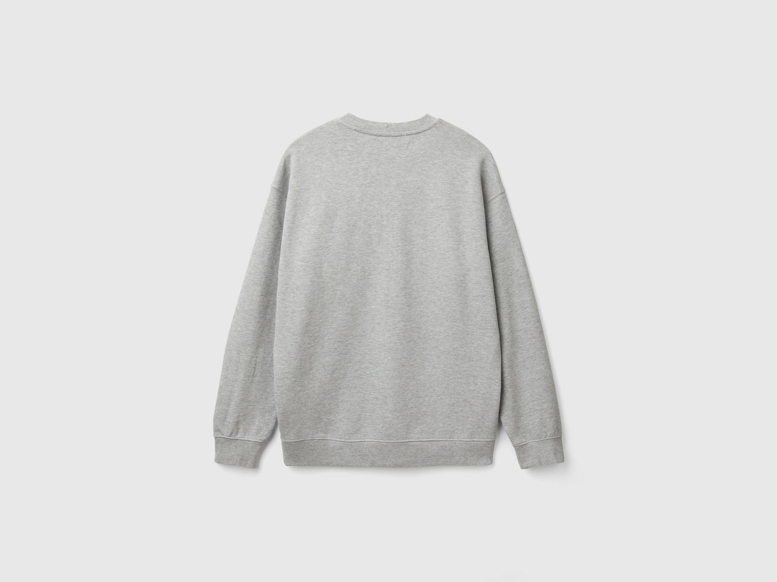 Felpa girocollo con stampa logo da uomo grigio chiaro 2 | Benetton Outlet