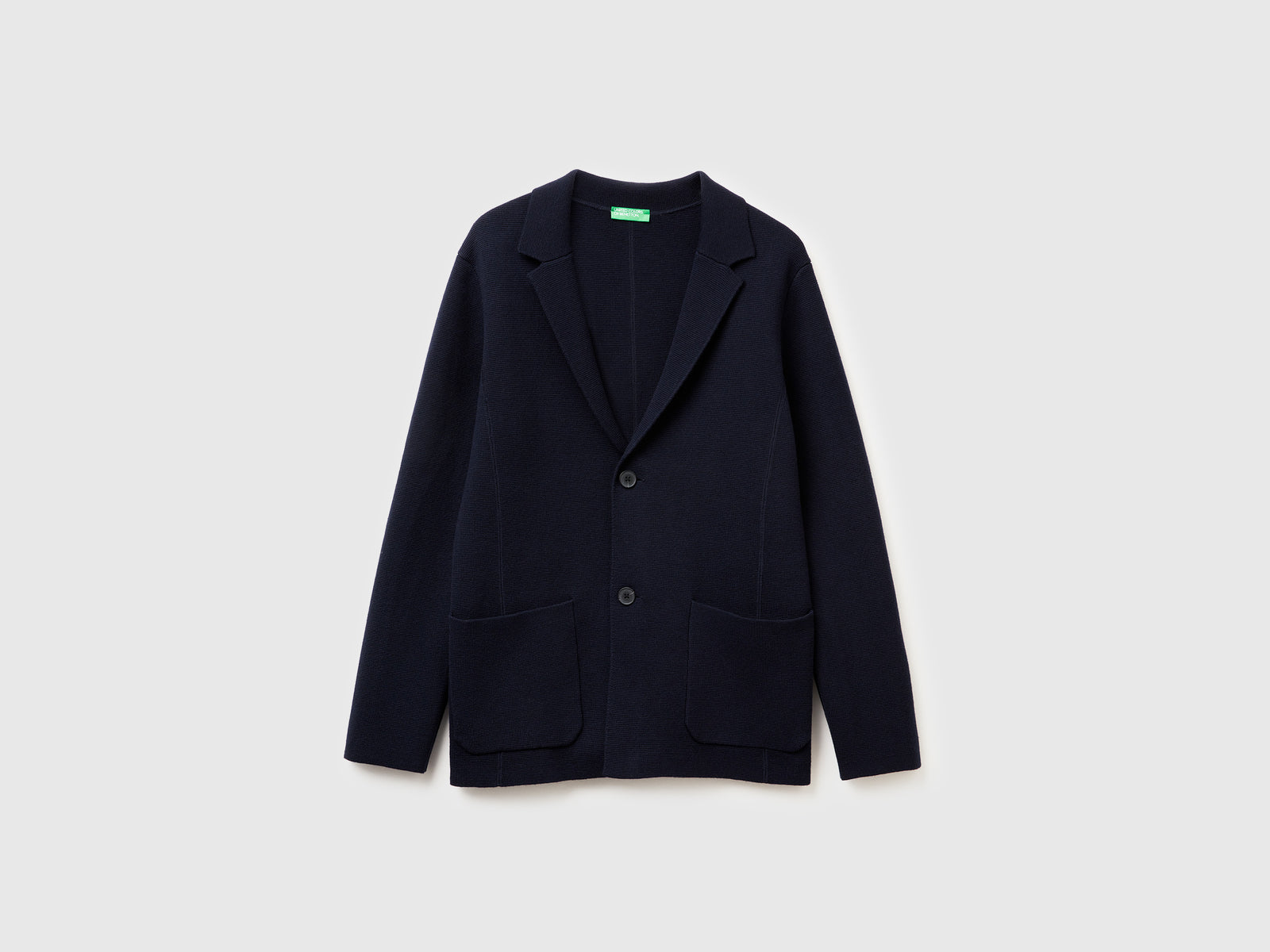 Giacca in maglia da uomo blu scuro | Benetton Outlet