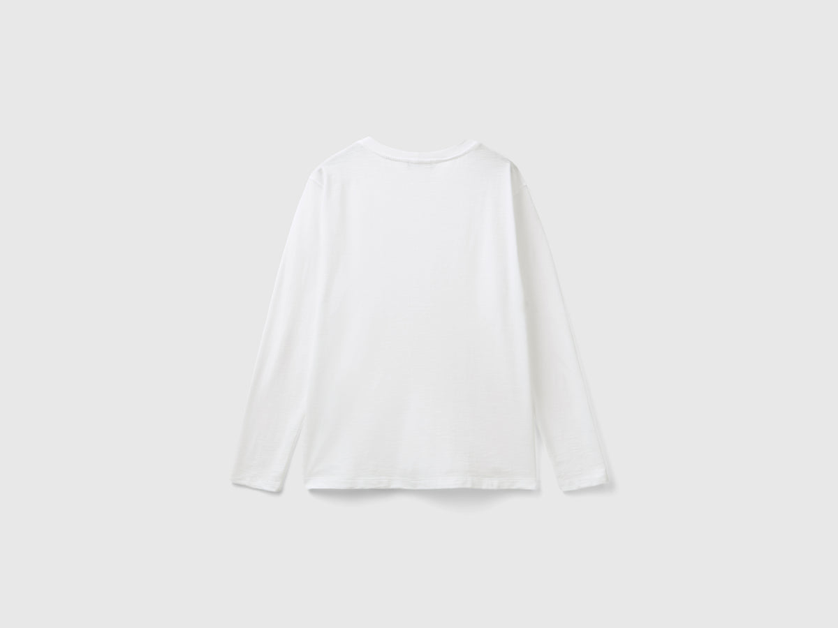 T-shirt manica lunga in cotone leggero