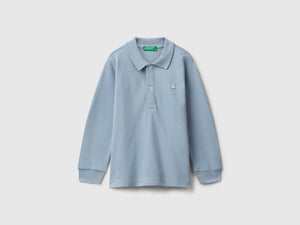 Polo manica lunga in cotone
