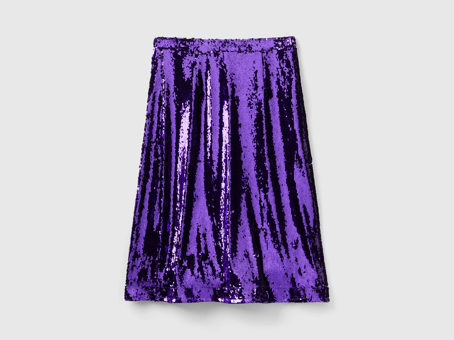 Gonna midi con paillettes da donna viola | Benetton Outlet