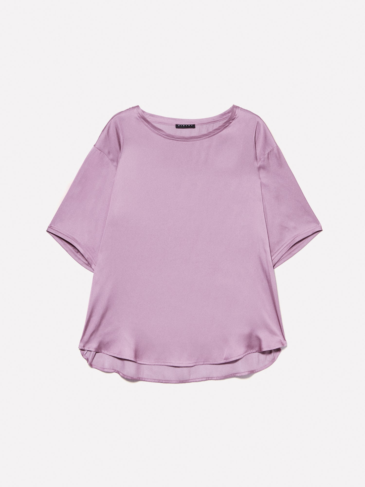 Blusa malva over fit in satin da donna lilla | Sisley Outlet